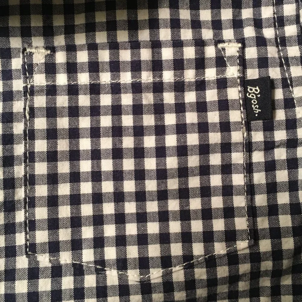 OSHKOSH Button Front Blue Gingham Check Shirt 18M